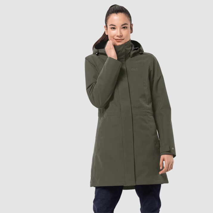 Abrigo 3-in-1 Jack Wolfskin Ottawa Mujer Verdes Oscuro Mexico-4361159